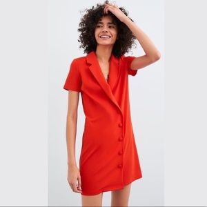 Zara Red Blazer Dress
